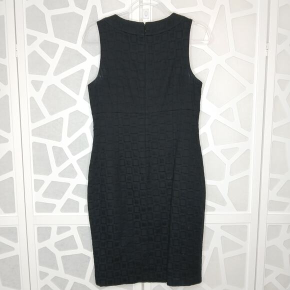 Taylor Textured Floral Rhinestone Sheath Dress Womens 6 Preppy Quiet Luxury - Picture 7 of 15